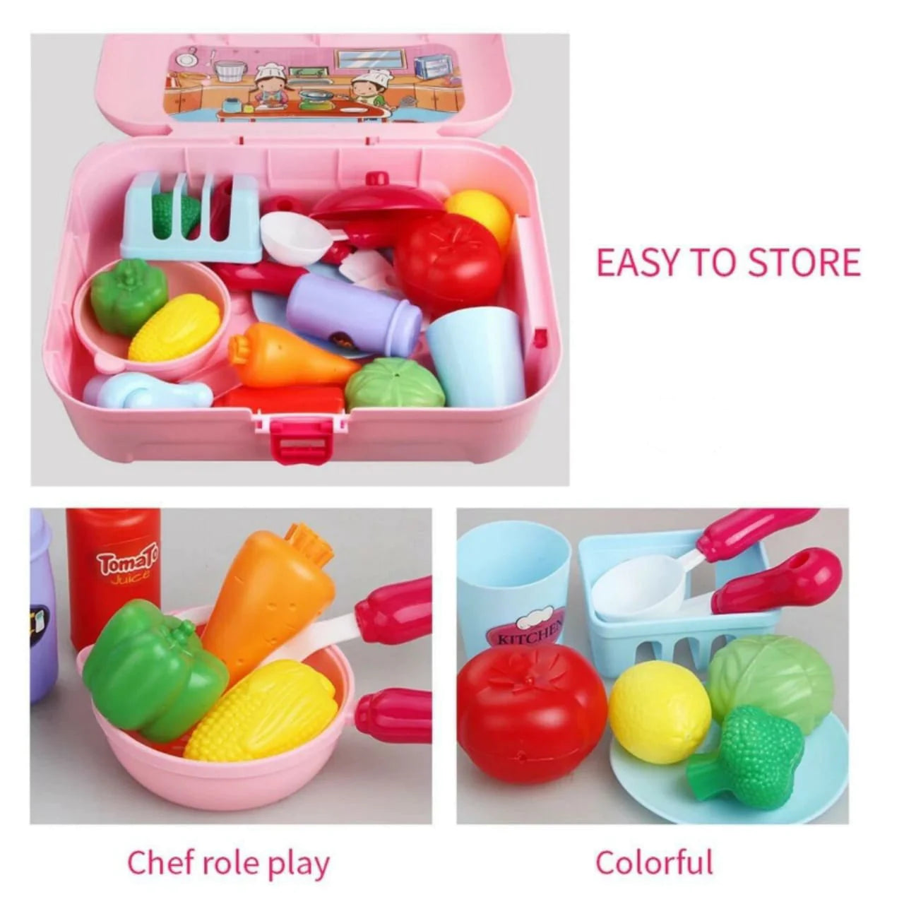 Kids Pretend Play Kitchen Back Pack