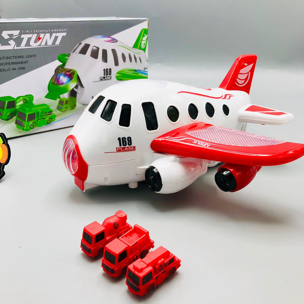 Battery Operated Catapult Airbus Plane With Mini Cars