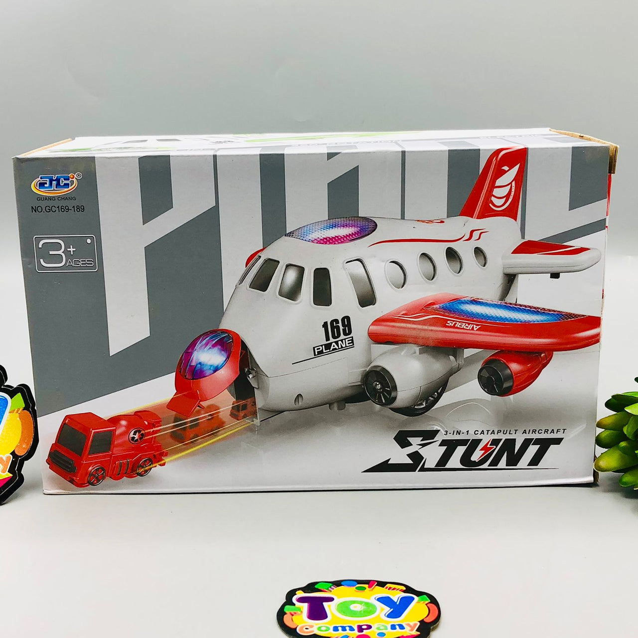 Battery Operated Catapult Airbus Plane With Mini Cars