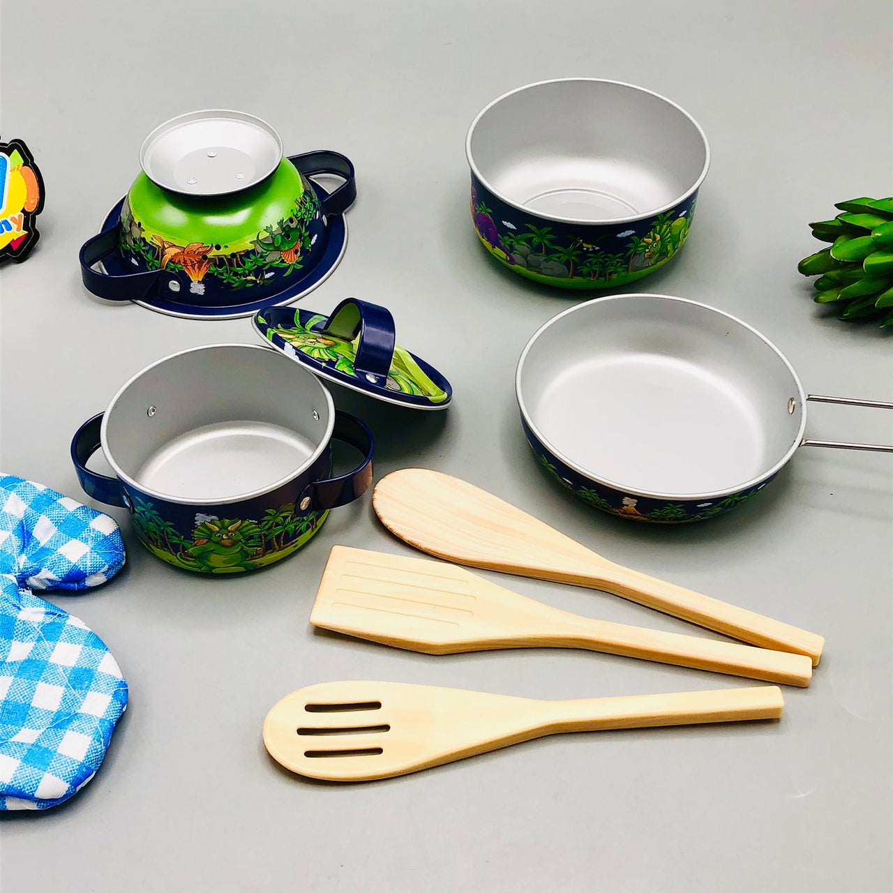 Stainless Steel Colorful Cookware Kitchen Set