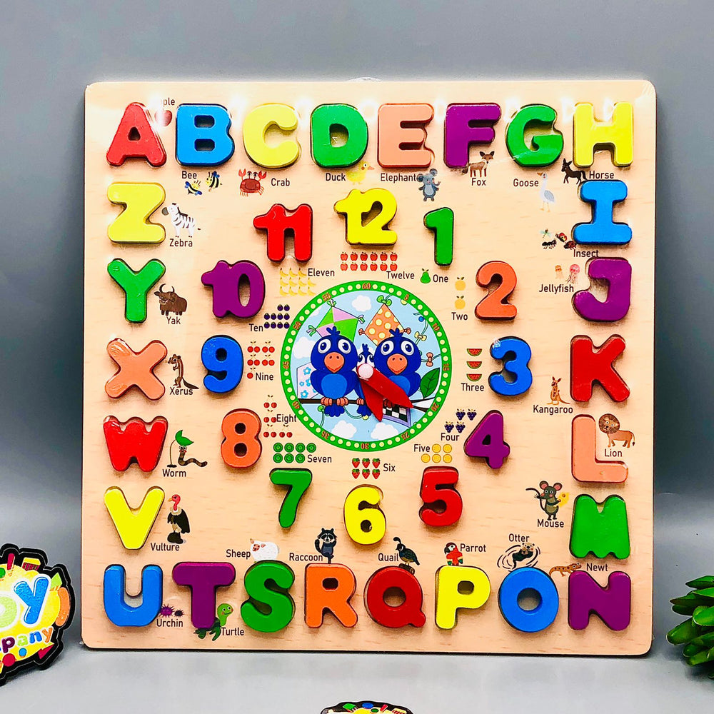 3D Wooden Alpha-Numeric Puzzle Board