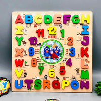 3D Wooden Alpha-Numeric Puzzle Board