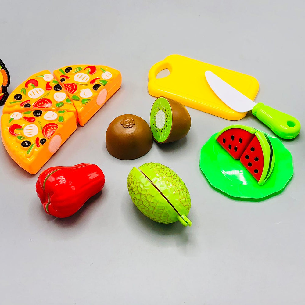 8Pcs Pretend Play Vegetable & Fruit Cutting Set Toy - Assortment