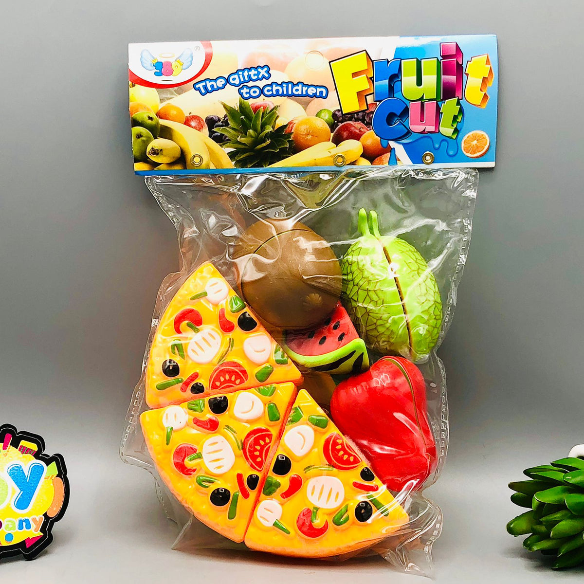 8Pcs Pretend Play Vegetable & Fruit Cutting Set Toy - Assortment