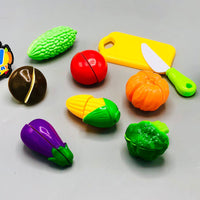 8Pcs Pretend Play Vegetable & Fruit Cutting Set Toy - Assortment
