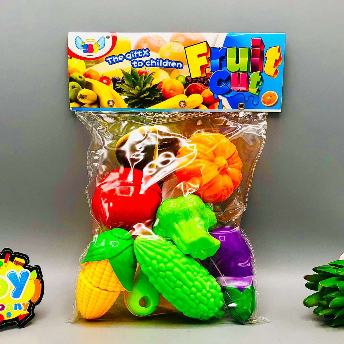8Pcs Pretend Play Vegetable & Fruit Cutting Set Toy - Assortment