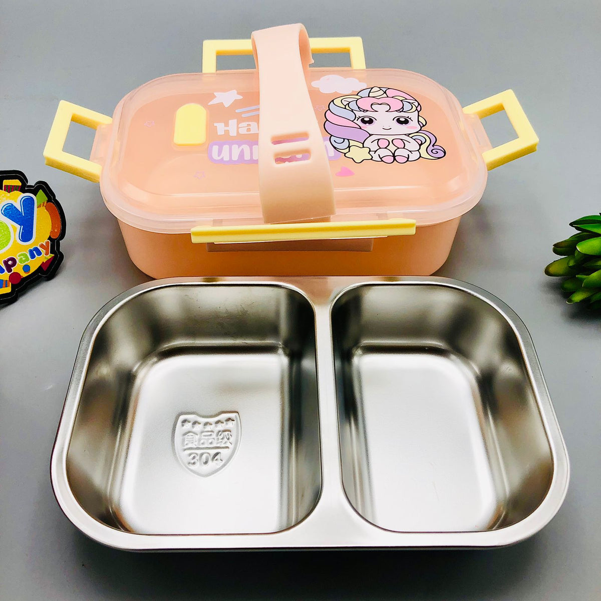 700ml Kids Stainless Steel Double Layer Lunch Box