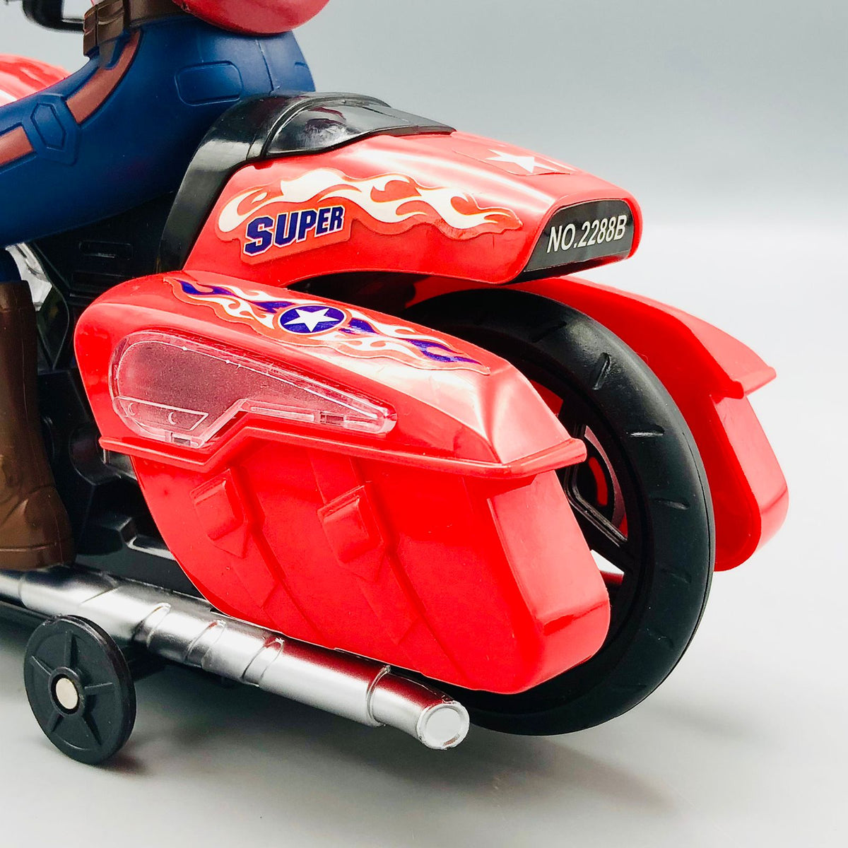 Electric Civil War Captain America Bike Toy With Light & Sound