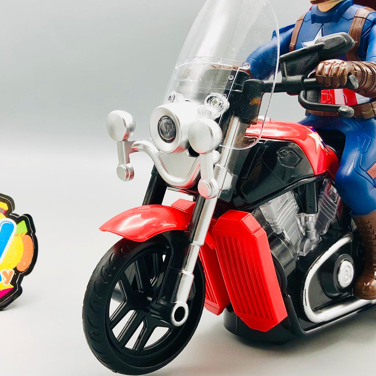 Electric Civil War Captain America Bike Toy With Light & Sound
