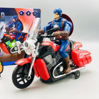 Electric Civil War Captain America Bike Toy With Light & Sound