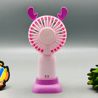 Mini Rechargeable Adorable Design Fan With Mobile Phone Bracket