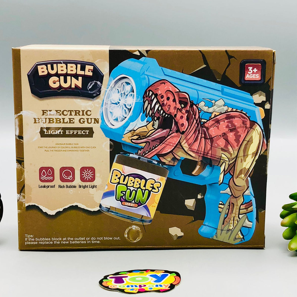 Dinosaur Electric Bubble Gun