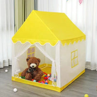 Kids Castle Play Tent House 125x98x130cm - Yellow
