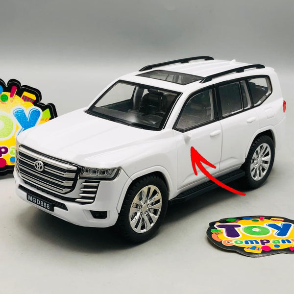 White ABS Land Cruiser Model Car - Minor Fault
