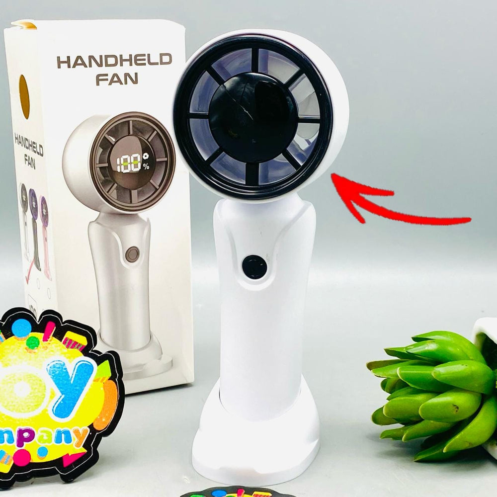 White Rechargeable Digital Display Fan - Major Fault