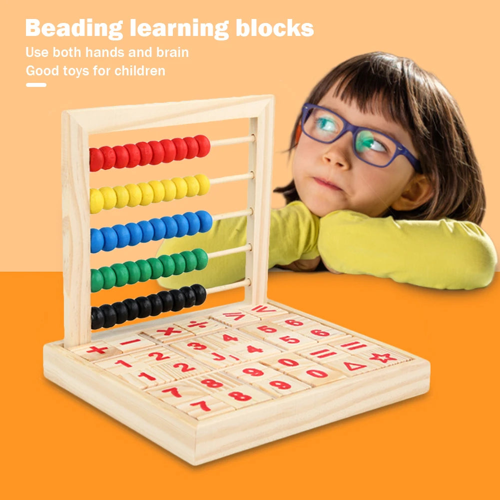 Wooden Abacus Study Calculation Blocks