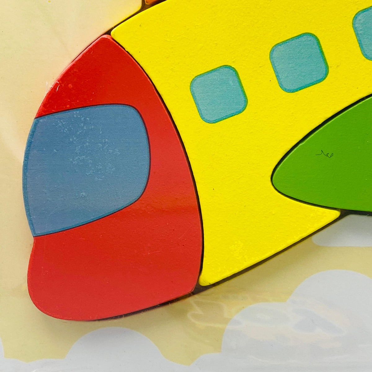 Wooden Mini Airplane Puzzle Board