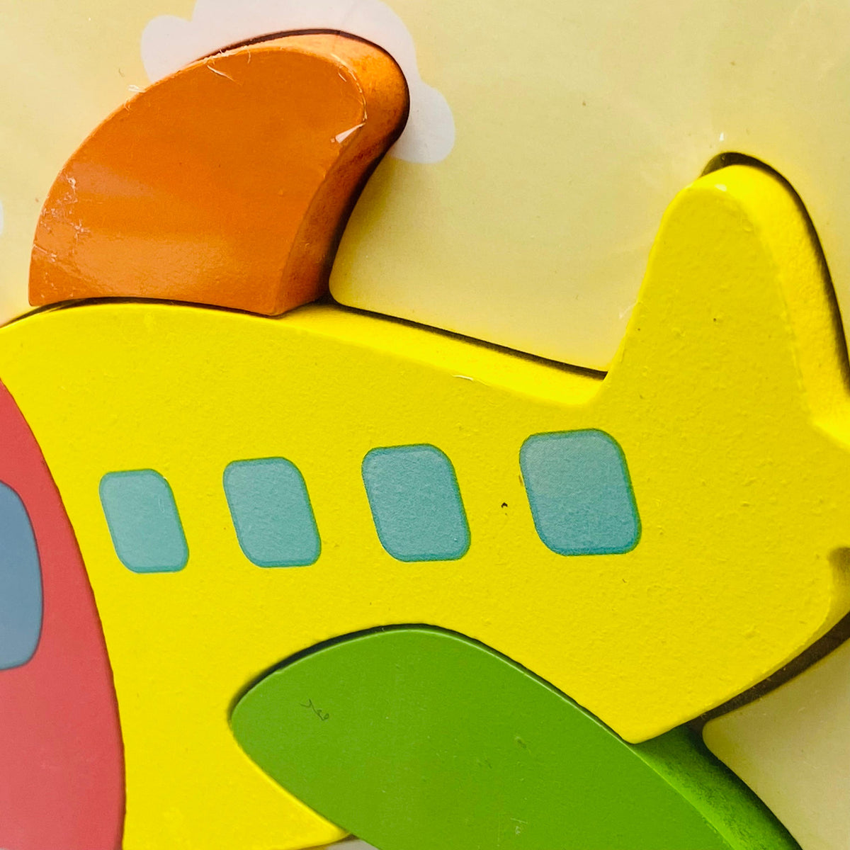 Wooden Mini Airplane Puzzle Board