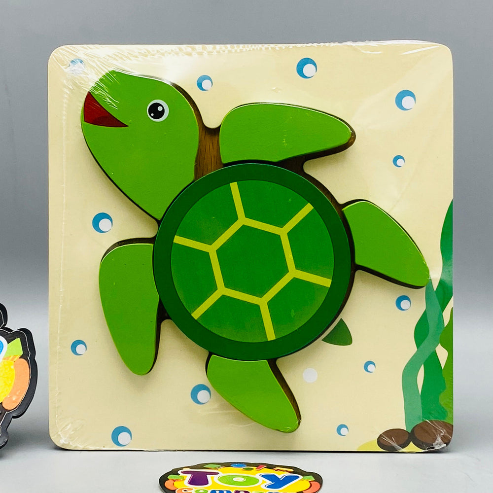 Wooden Mini Turtle Puzzle Board