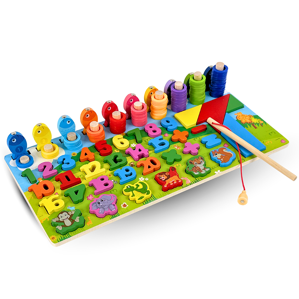 Wooden Multi-functional Logarithmic Fishing Board