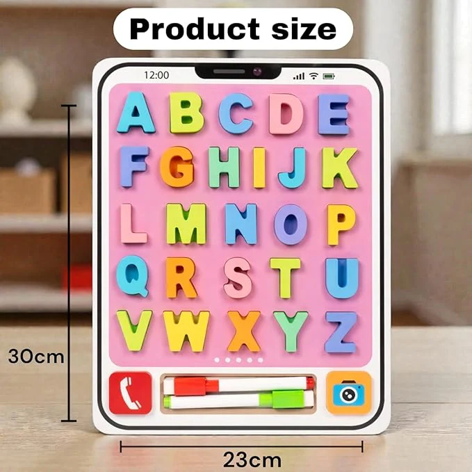 Wooden iPhone Themed Capital Letters Alphabets