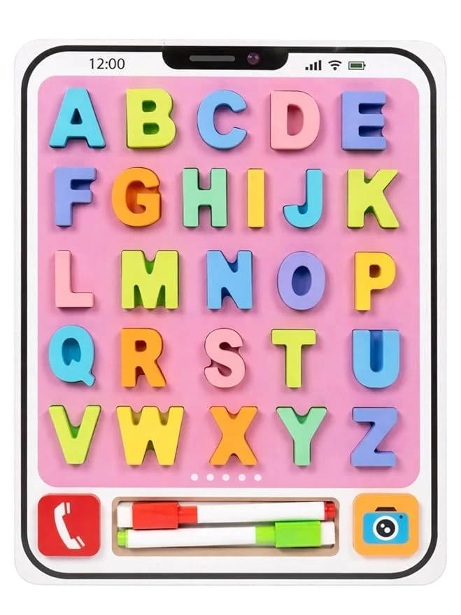 Wooden iPhone Themed Capital Letters Alphabets
