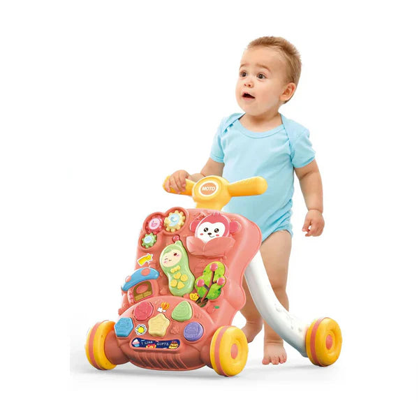 Multi-functional Baby Puzzle Activity Walker - Red