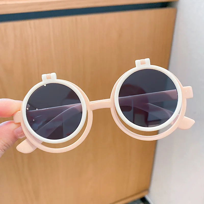 Kids Round Flip Frame Sunglasses