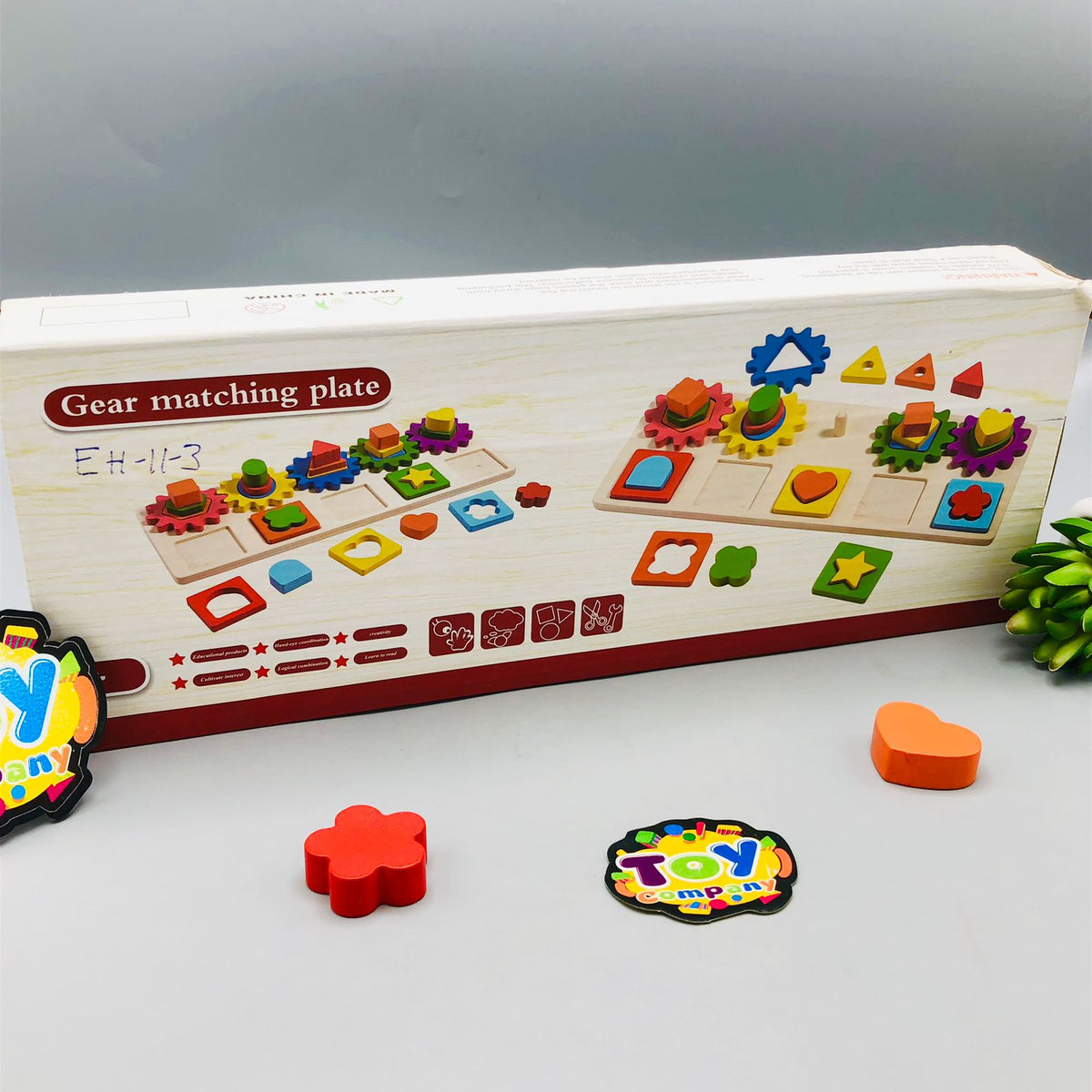Wooden Montessori Gear Matching Board