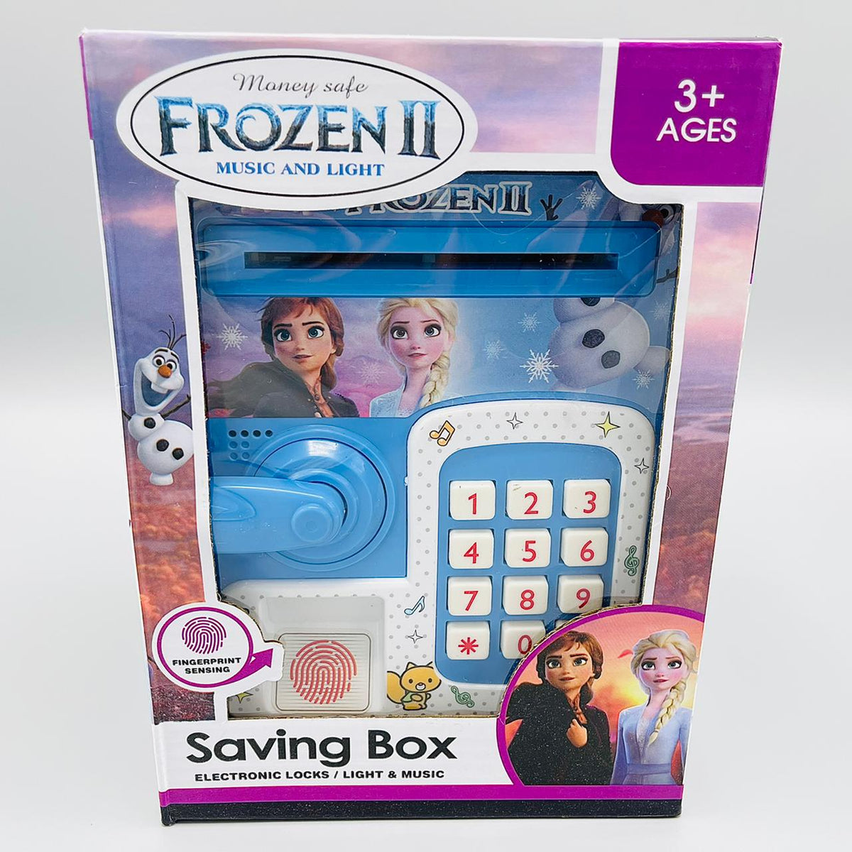 Frozen Piggy Bank ATM with Finger Print & Password Unlock
