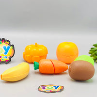 12Pcs Pretend Play Vegetable & Fruit Cutting Set