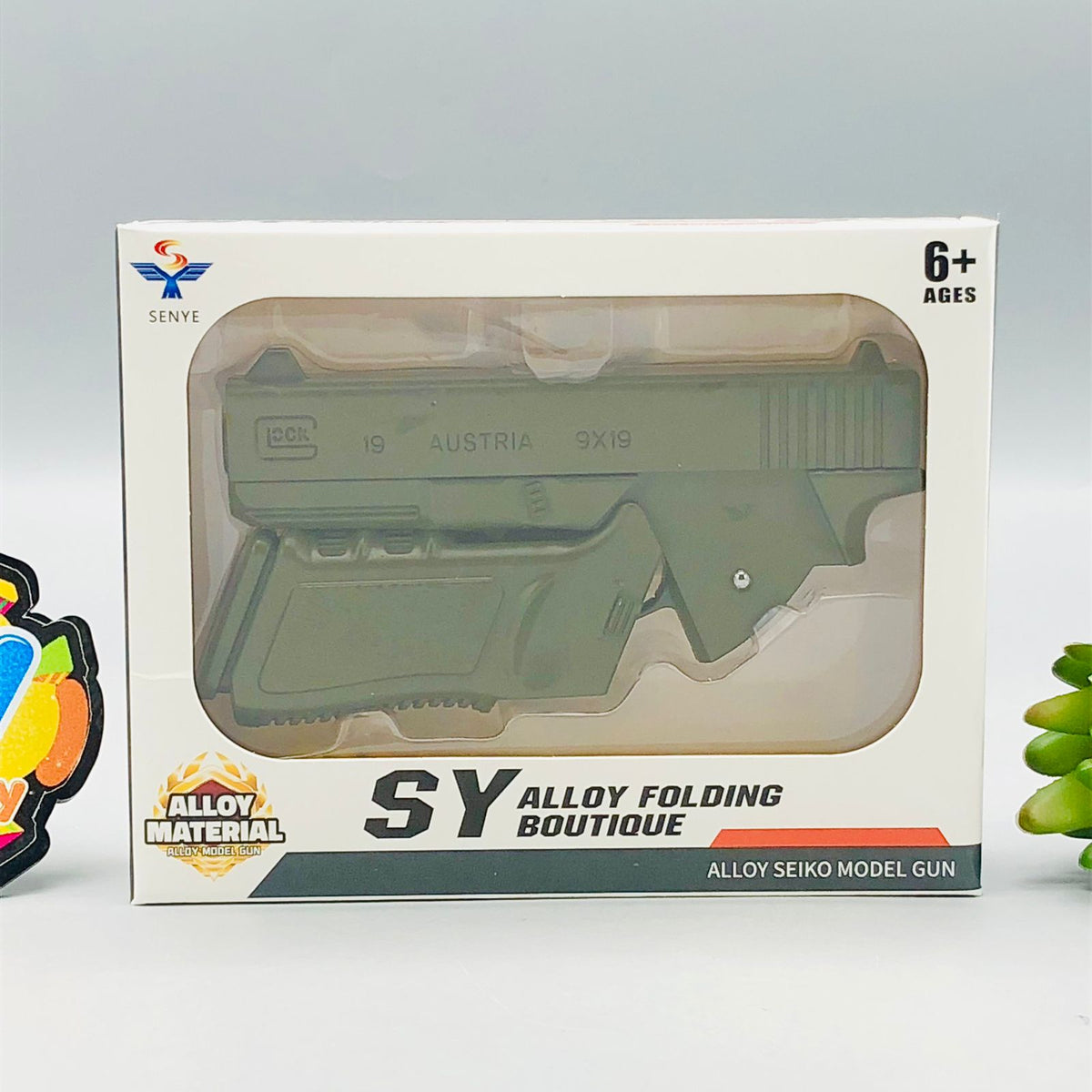 Mini Alloy Foldable Manual Target Gun With Soft Pellets