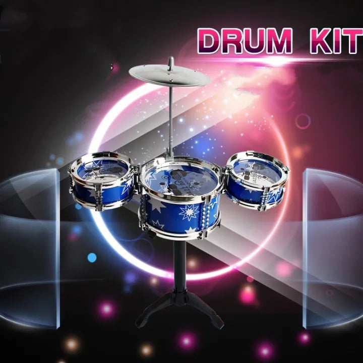 3Pcs Kids Mini Music Jazz Drums With Instrument