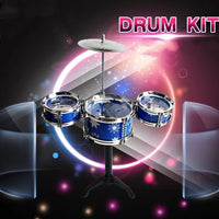 3Pcs Kids Mini Music Jazz Drums With Instrument