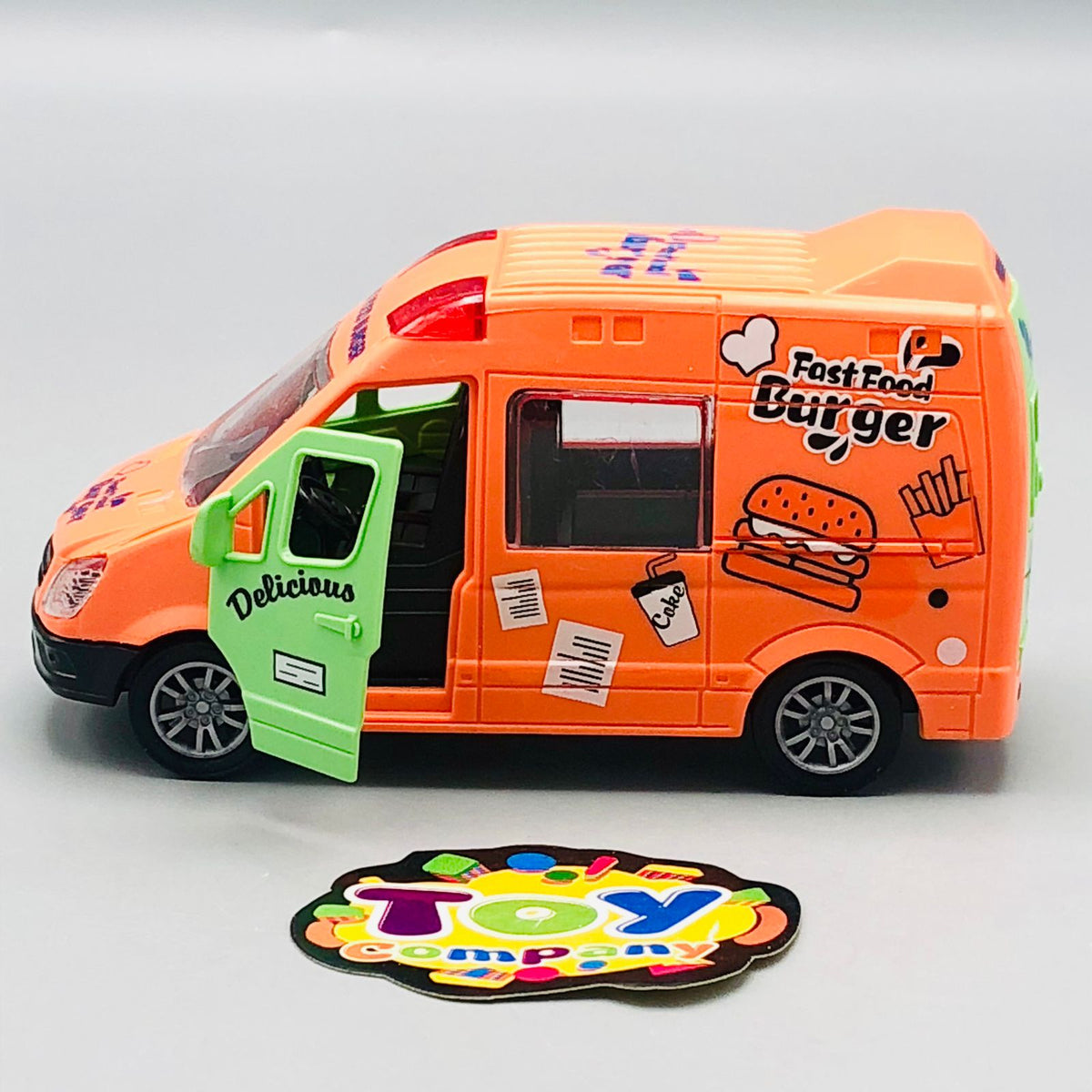 1Pc ABS Inertial Fun Dessert & Fast Food Selling Car Toy - Assortment