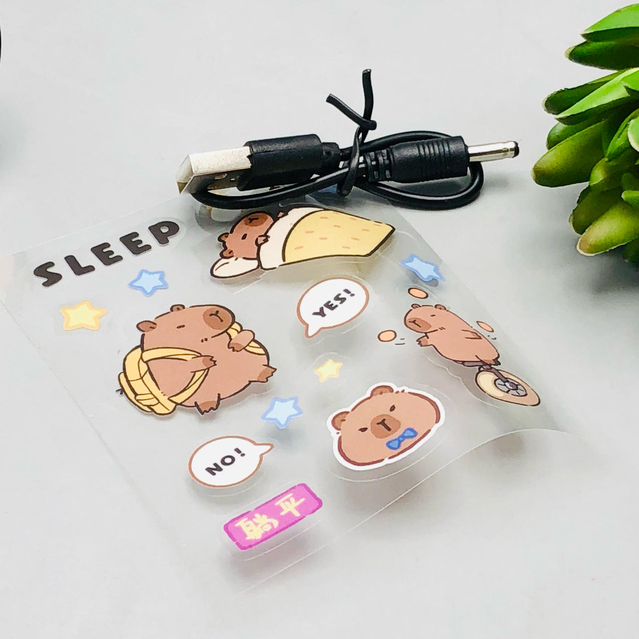 Rechargeable Simple Mini Fan With Stickers