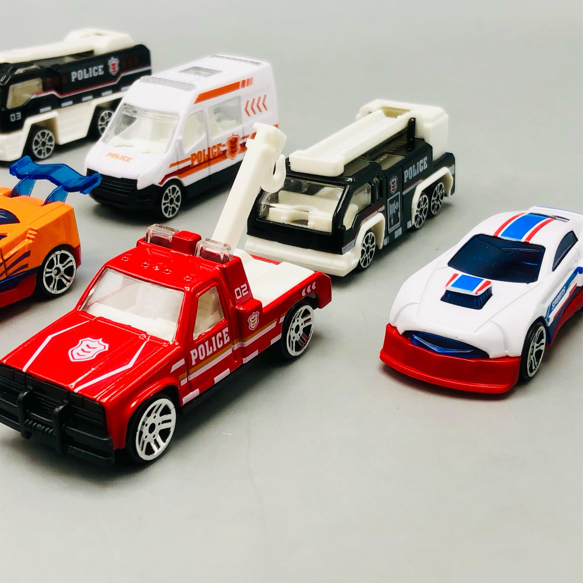 10Pcs Diecast Mini Inertial Cars Set