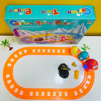 Cartoon Penguin Musical Train Track