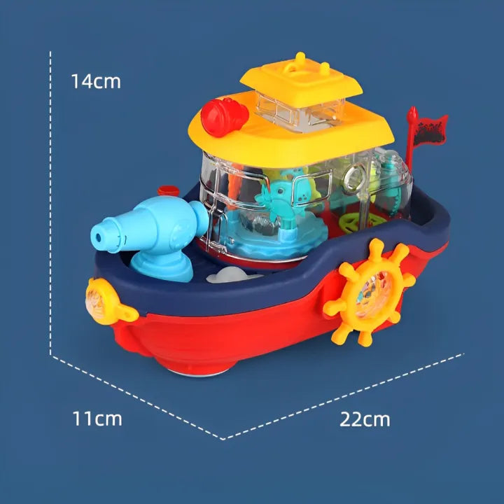 Transparent Water Cannon Boat With Light & Music