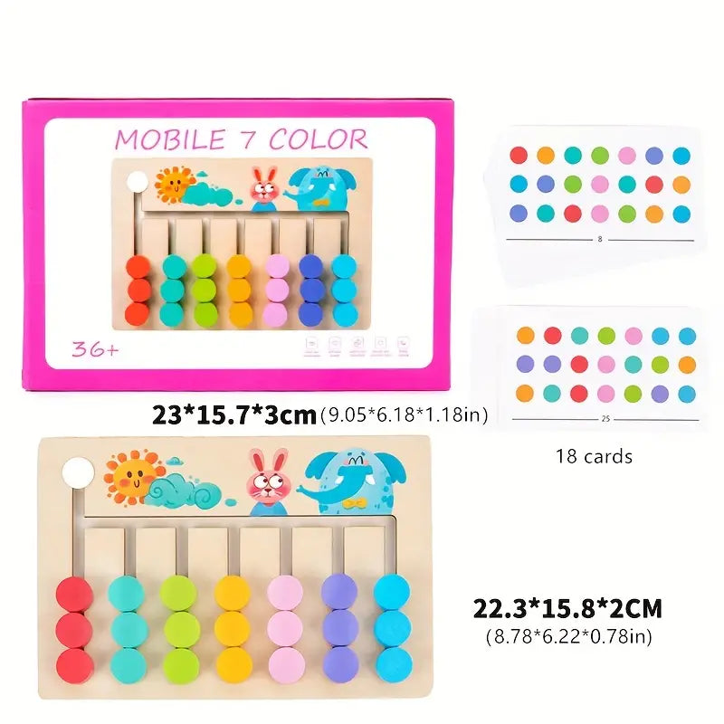 Wooden Slide Color and Shape Matching Toy