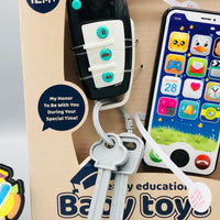 3Pcs Toddlers Musical Key Remote & Mobile Phone With Lights