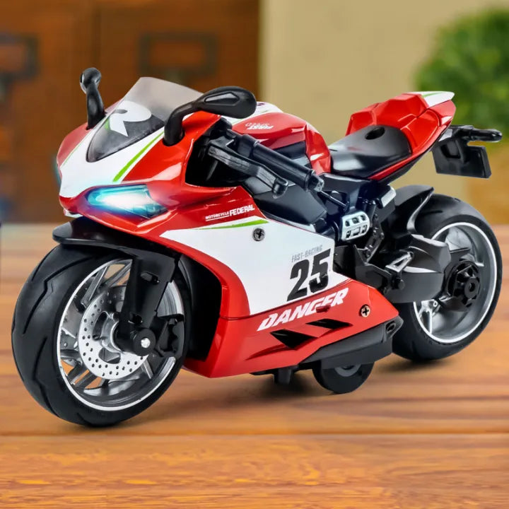 1:12 Diecast Pullback Heavy Model Bike - Assortment
