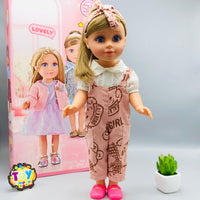 18* Inches Premium Movable Joints Blush Overall Doll