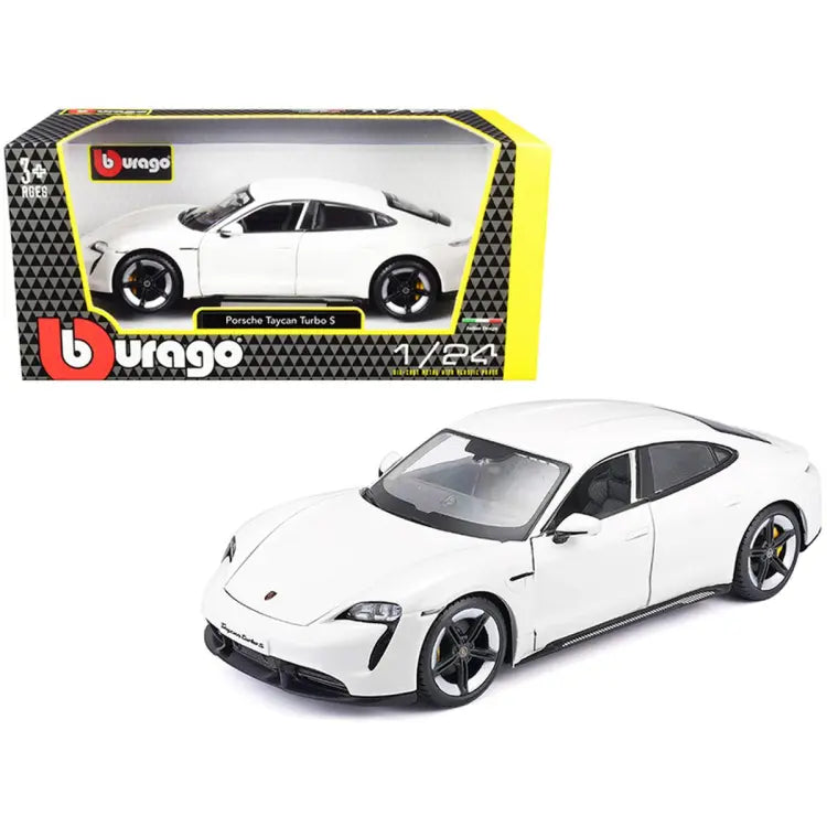 Bburago 1:24 Diecast Porsche Taycan Turbo S - White