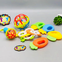 9Pcs Premium Baby Teether & Rattles Set