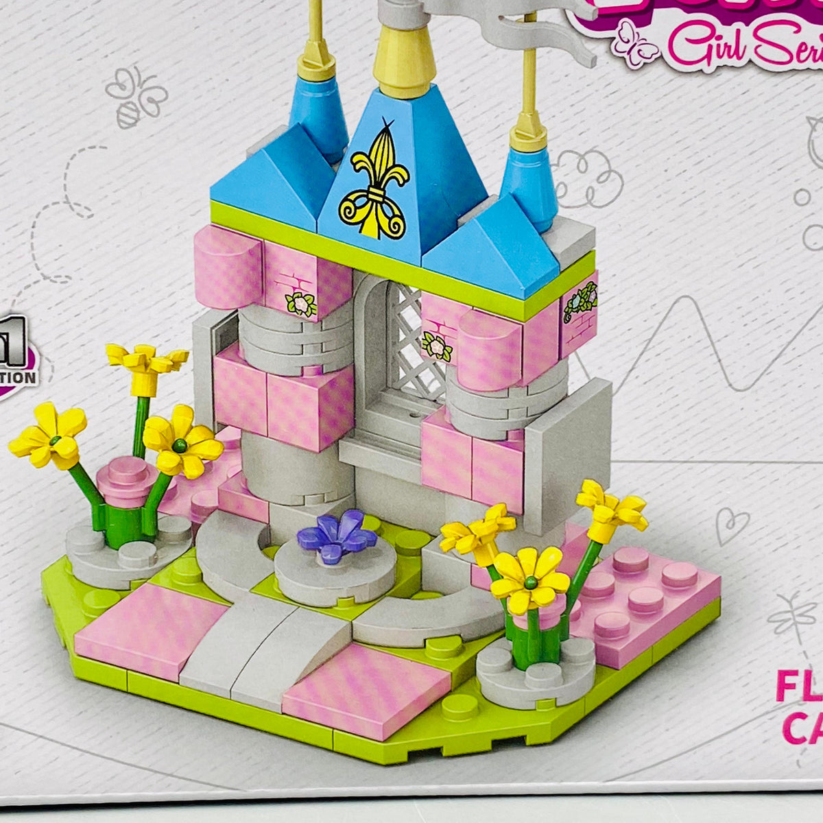 DIY 2in1 Fairy Flower Castle Building Blocks - 82Pcs