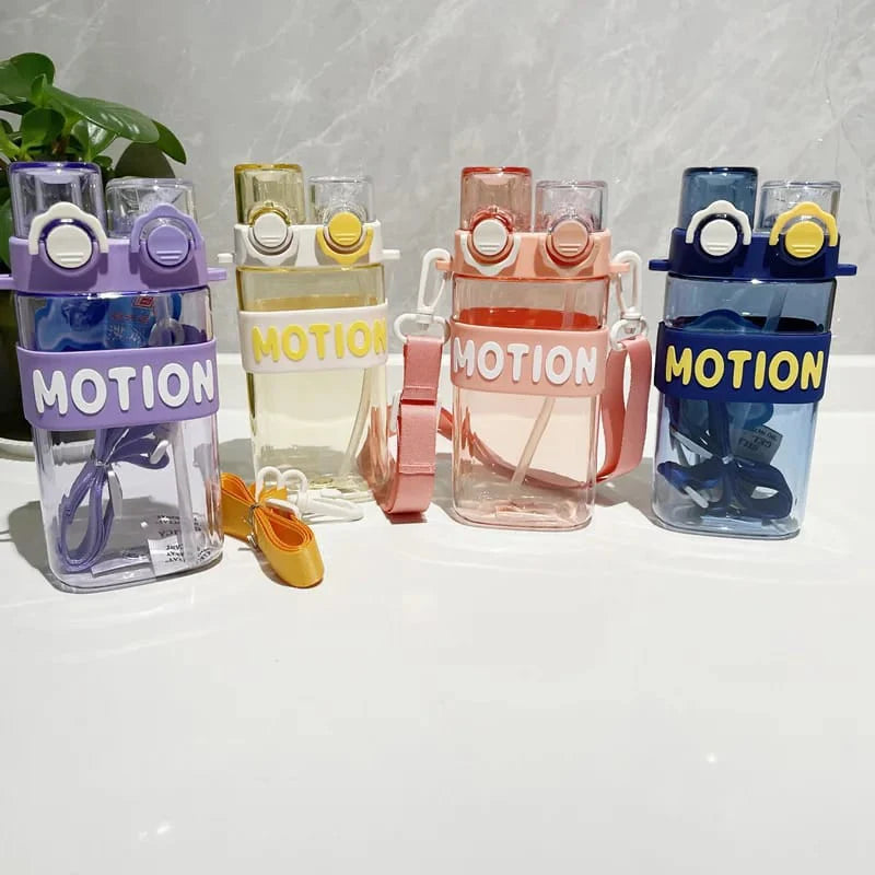 Motion Sipper Double Drinking Water Bottle With Strap