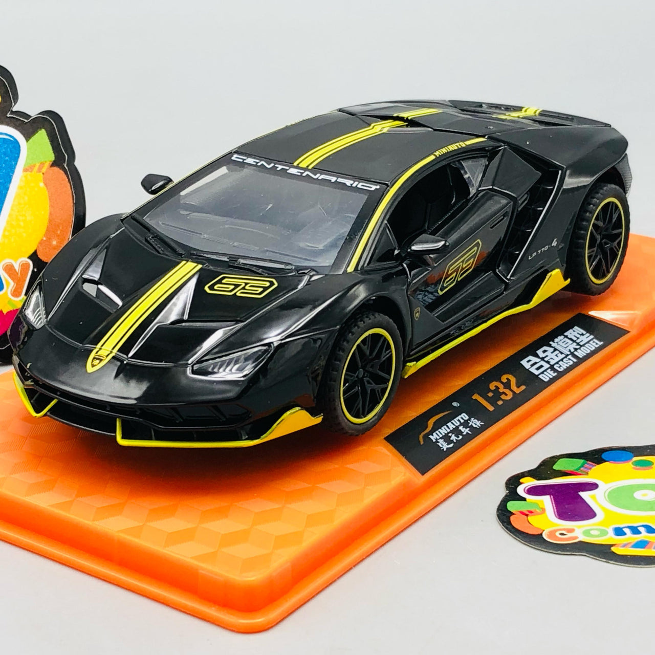 1:32 Diecast Lamborghini Centenario With Acrylic Display Box - Black