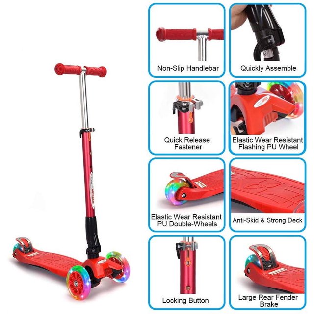 Adjustable Height Marvel Spider-Man Scooter