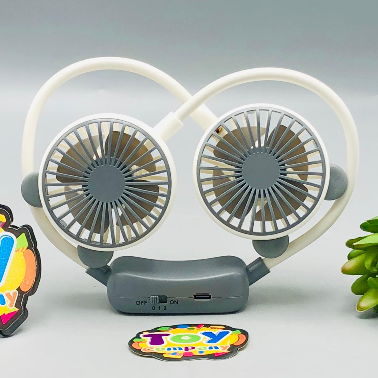 Rechargeable Two Wind Speed Neck Fan